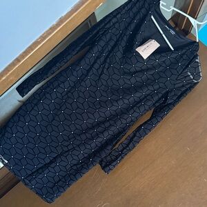 SHEIN Black Geometric Patterned Dress